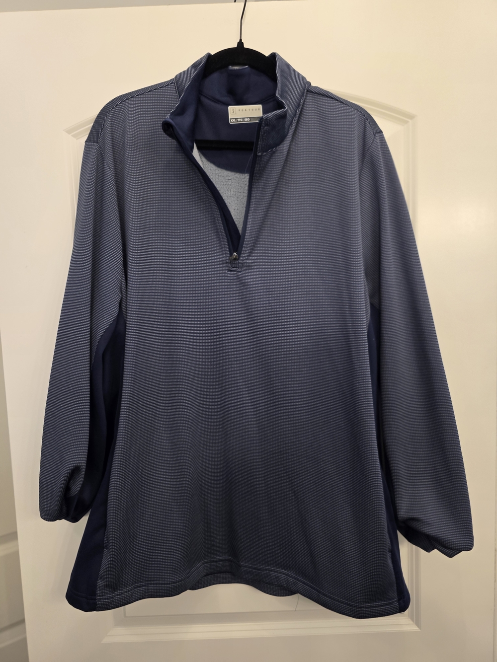 PGA Tour Blue Quarter-Zip Pullover Sweater